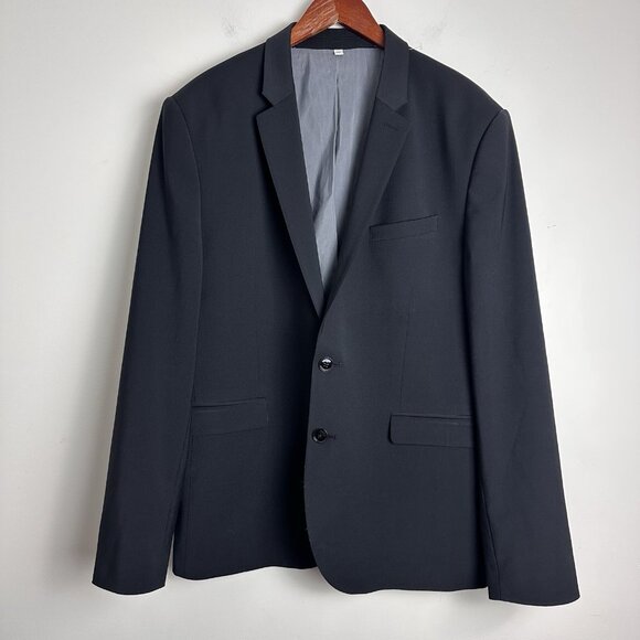 Express Innovator Blazer Mens 44R Extra Slim Black Suit Jacket Sport Coat - Picture 1 of 16